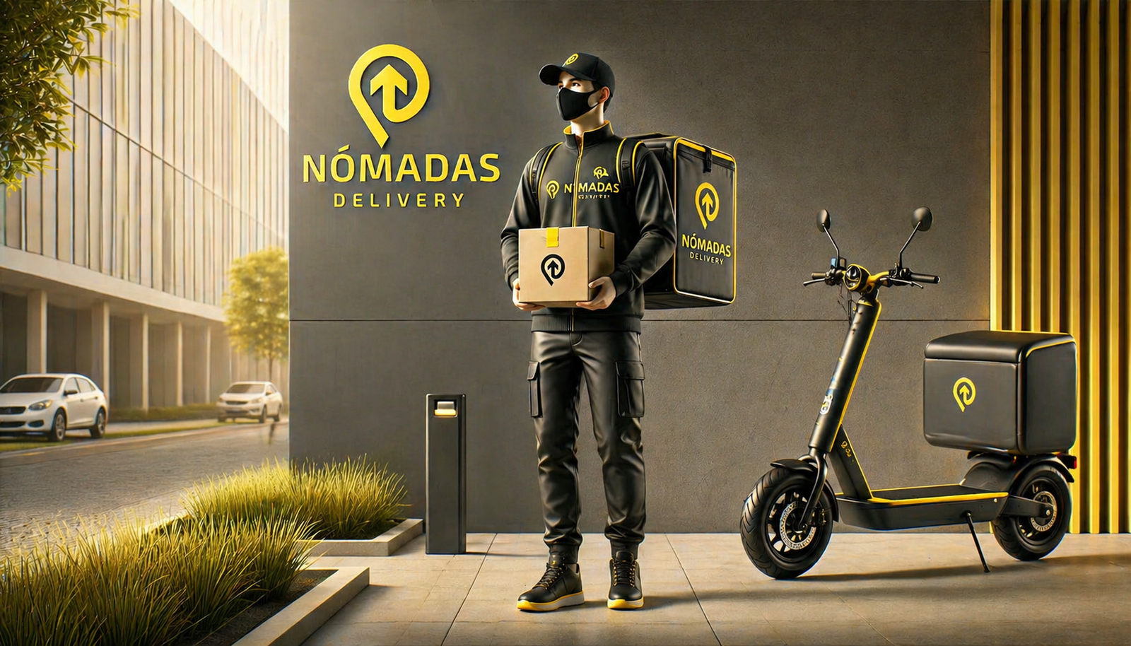 Vista conceptual del proyecto Nómadas Delivery